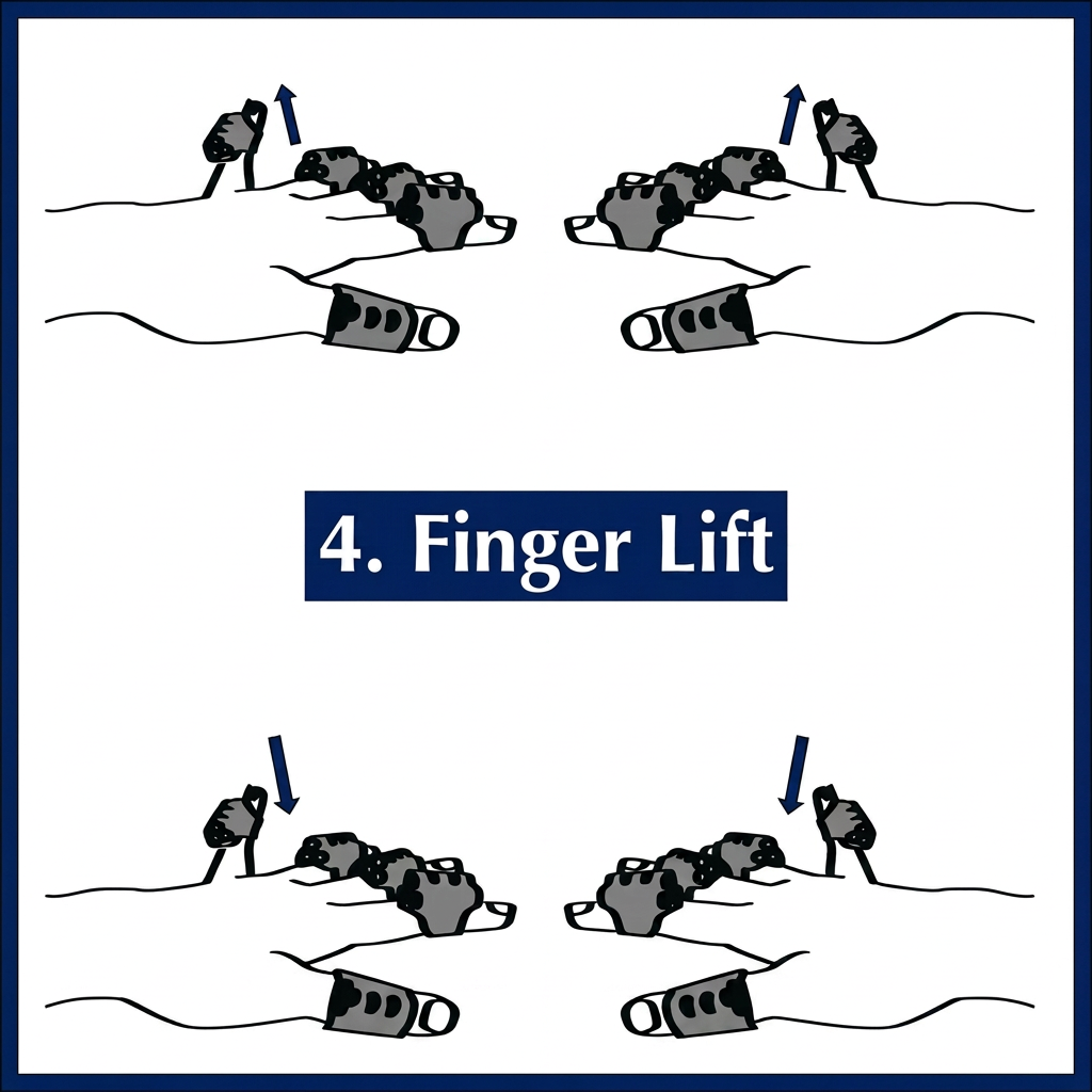 Finger Lift FingerWeights exercise illustration